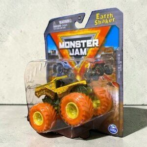 Monster Jam 1:64 Earth Shaker Series 6 Orange Tires Rare NIP Die-Cast